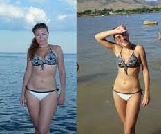 Pirms un pēc svara zaudēšanas ar arbūzu diētu